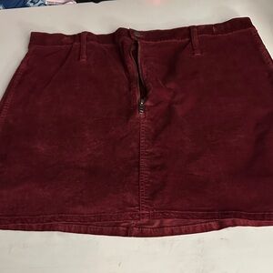 Women's Madewell Burgundy Corduroy Skirt